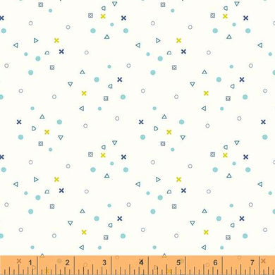 Little Whispers by Whistler Studios, XOXO in Ivory, per half-yard
