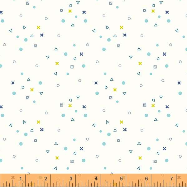 Little Whispers by Whistler Studios, XOXO in Ivory, per half-yard