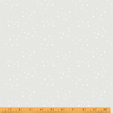 Crystal, XOXO in White on White by Whistler Studios for Windham Fabrics, per half-yard