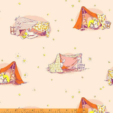 Lucky Rabbit, Quilt Tent in Blush by Heather Ross for Windham Fabrics, per half-yard