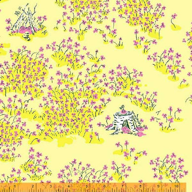 Lucky Rabbit, Fairy House in Yellow by Heather Ross for Windham Fabrics, 22