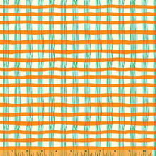 Load image into Gallery viewer, Lucky Rabbit, Painted Plaid in Orange by Heather Ross for Windham Fabrics, per half-yard