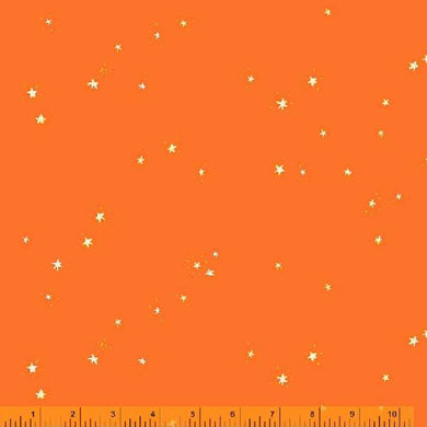 Lucky Rabbit, Hand-Drawn Stars in Red Orange by Heather Ross for Windham Fabrics, per half-yard