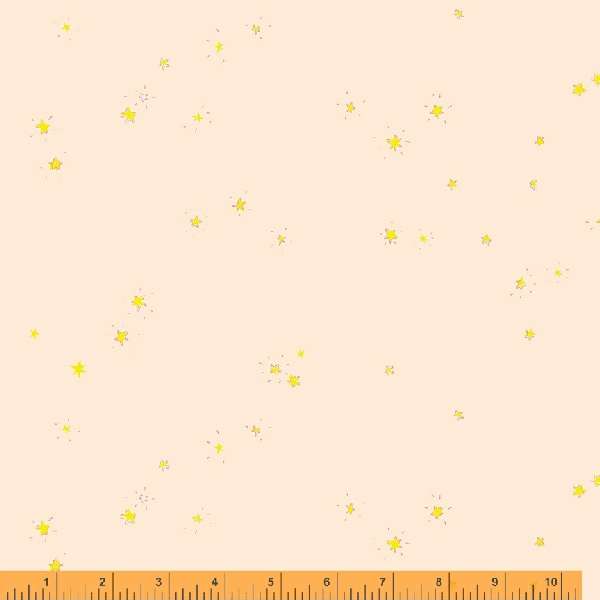 Lucky Rabbit, Hand-Drawn Stars in Blush by Heather Ross for Windham Fabrics, per half-yard