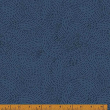 Load image into Gallery viewer, Indigo Stitches, Stitched Waves in Denim by Whistler Studios for Windham Fabrics, per half-yard