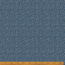 Load image into Gallery viewer, Indigo Stitches, Diamond in Denim by Whistler Studios for Windham Fabrics, per half-yard
