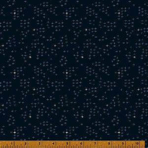 Indigo Stitches, Stitch in Indigo by Whistler Studios for Windham Fabrics, per half-yard