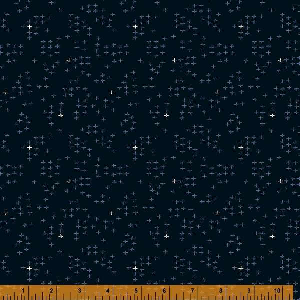 Indigo Stitches, Stitch in Indigo by Whistler Studios for Windham Fabrics, per half-yard