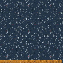 Load image into Gallery viewer, Indigo Stitches, Stitch in Navy by Whistler Studios for Windham Fabrics, per half-yard
