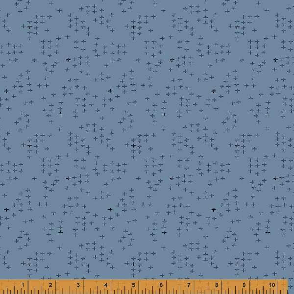Indigo Stitches, Stitch in Chambray by Whistler Studios for Windham Fabrics, per half-yard