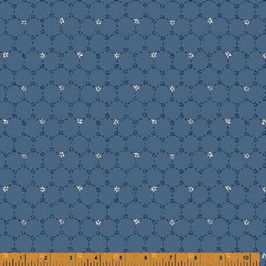 Indigo Stitches, Honeycomb in Slate Blue by Whistler Studios for Windham Fabrics, per half-yard