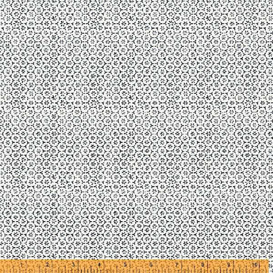 Indigo Stitches, Hexie in Ivory by Whistler Studios for Windham Fabrics, per half-yard