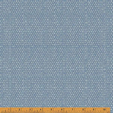 Indigo Stitches, Hexie in Chambray by Whistler Studios for Windham Fabrics, per half-yard