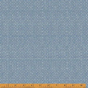 Indigo Stitches, Hexie in Chambray by Whistler Studios for Windham Fabrics, per half-yard