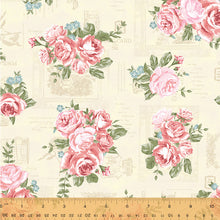 Load image into Gallery viewer, Wish You Were Here, Momento in Cream by Whistler Studios for Windham Fabrics, per half-yard