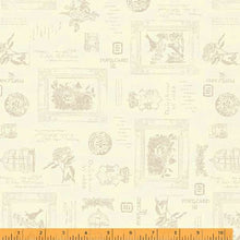 Load image into Gallery viewer, Wish You Were Here, Secret Message in Cream by Whistler Studios for Windham Fabrics, per half-yard