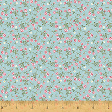 Load image into Gallery viewer, Wish You Were Here, Small Floral in Blue by Whistler Studios for Windham Fabrics, per half-yard