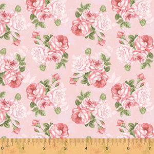 Wish You Were Here, Corsage in Rose by Whistler Studios for Windham Fabrics, per half-yard