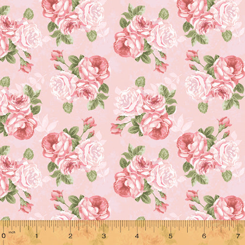 Wish You Were Here, Corsage in Rose by Whistler Studios for Windham Fabrics, per half-yard