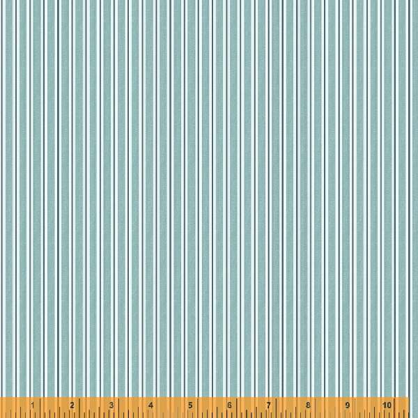 Wish You Were Here, Soft Stripe in Blue by Whistler Studios for Windham Fabrics, per half-yard