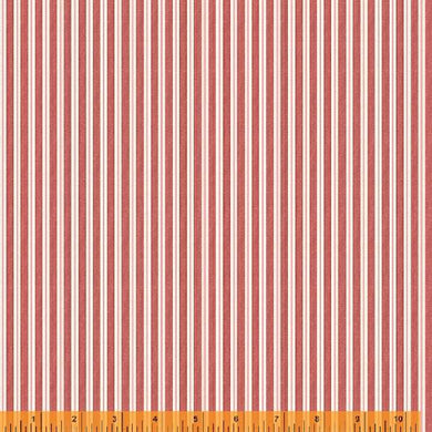 Wish You Were Here, Soft Stripe in Ruby by Whistler Studios for Windham Fabrics, per half-yard