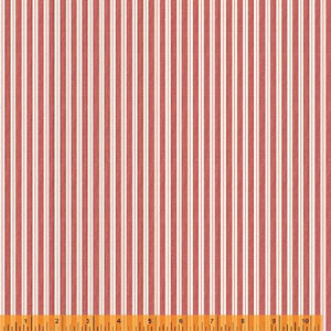 Wish You Were Here, Soft Stripe in Ruby by Whistler Studios for Windham Fabrics, per half-yard