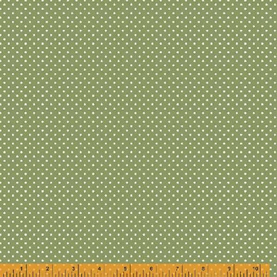 Wish You Were Here, Flirty Dots in Green by Whistler Studios for Windham Fabrics, per half-yard