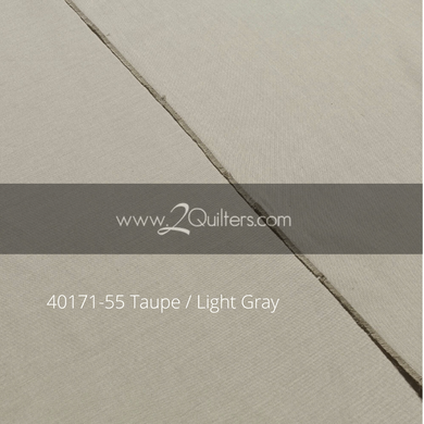 Artisan Cotton, Taupe-Light Grey, per half-yard