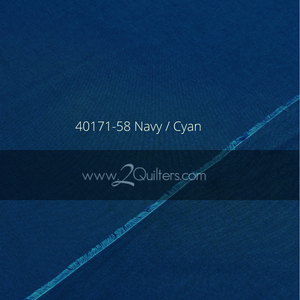 Artisan Cotton, Navy-Cyan, per half-yard