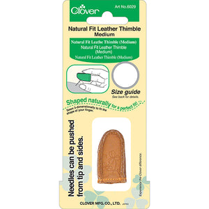 Clover Natural Fit Leather Thimble, Select Size