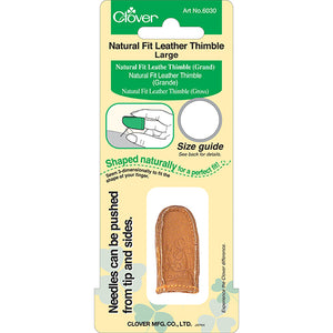 Clover Natural Fit Leather Thimble, Select Size