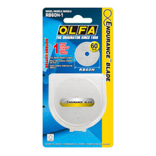 Load image into Gallery viewer, OLFA 60mm Endurance Rotary Blade, Pack Of 1 (RB60H-1)