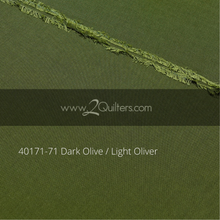 Load image into Gallery viewer, Artisan Cotton, Dark Olive-Light Olive, per half-yard