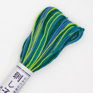 Olympus Sashiko Thread - 7 Variegated Colours (20m skein), Select Colour