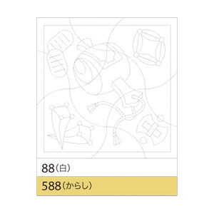 Olympus #88 and #588 Japanese Hana-Fukin Sashiko Sampler - Mallet and Treasures  (White OR Mustard)