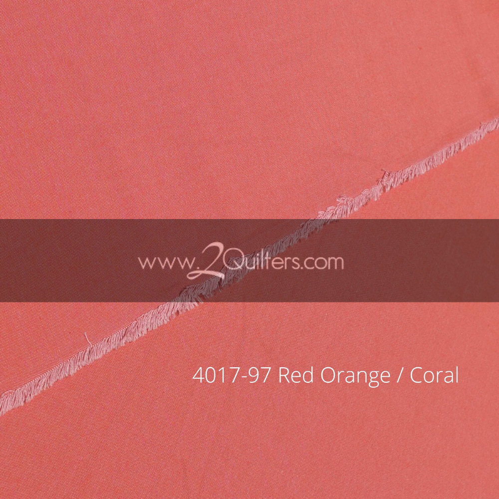 Artisan Cotton, Red Orange-Coral, per half-yard