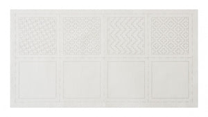 Lecien Hidamari Cosmo Hitomezashi Sampler for set of 4 Coasters (White)
