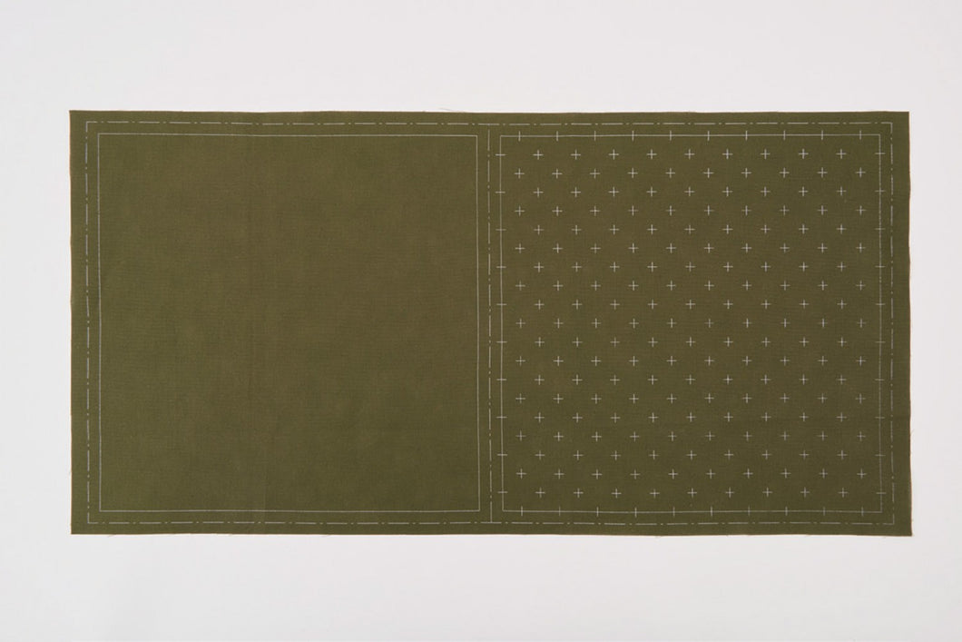 Lecien Hidamari Cosmo Sashiko Sampler Kasuri (Rose OR Khaki OR Gray)