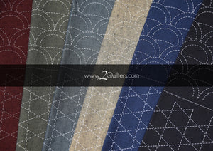 Olympus X Susan Briscoe Sashiko Panel - Traditional Patterns (Avail in 6 Col)