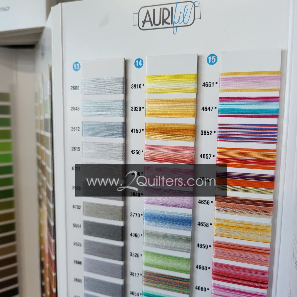 Aurifil Thread Color Card (270 colors) 2Quilters