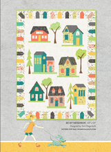 Load image into Gallery viewer, Be My Neighbor by Terri Degenkolb, Houses in Ivory, per half-yard