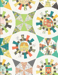 Be My Neighbor by Terri Degenkolb, Houses in Ivory, per half-yard