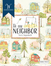 Load image into Gallery viewer, Be My Neighbor by Terri Degenkolb, Houses in Ivory, per half-yard