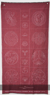 Olympus X Susan Briscoe Sashiko Panel - Family Crests (Avail in 6 Col)
