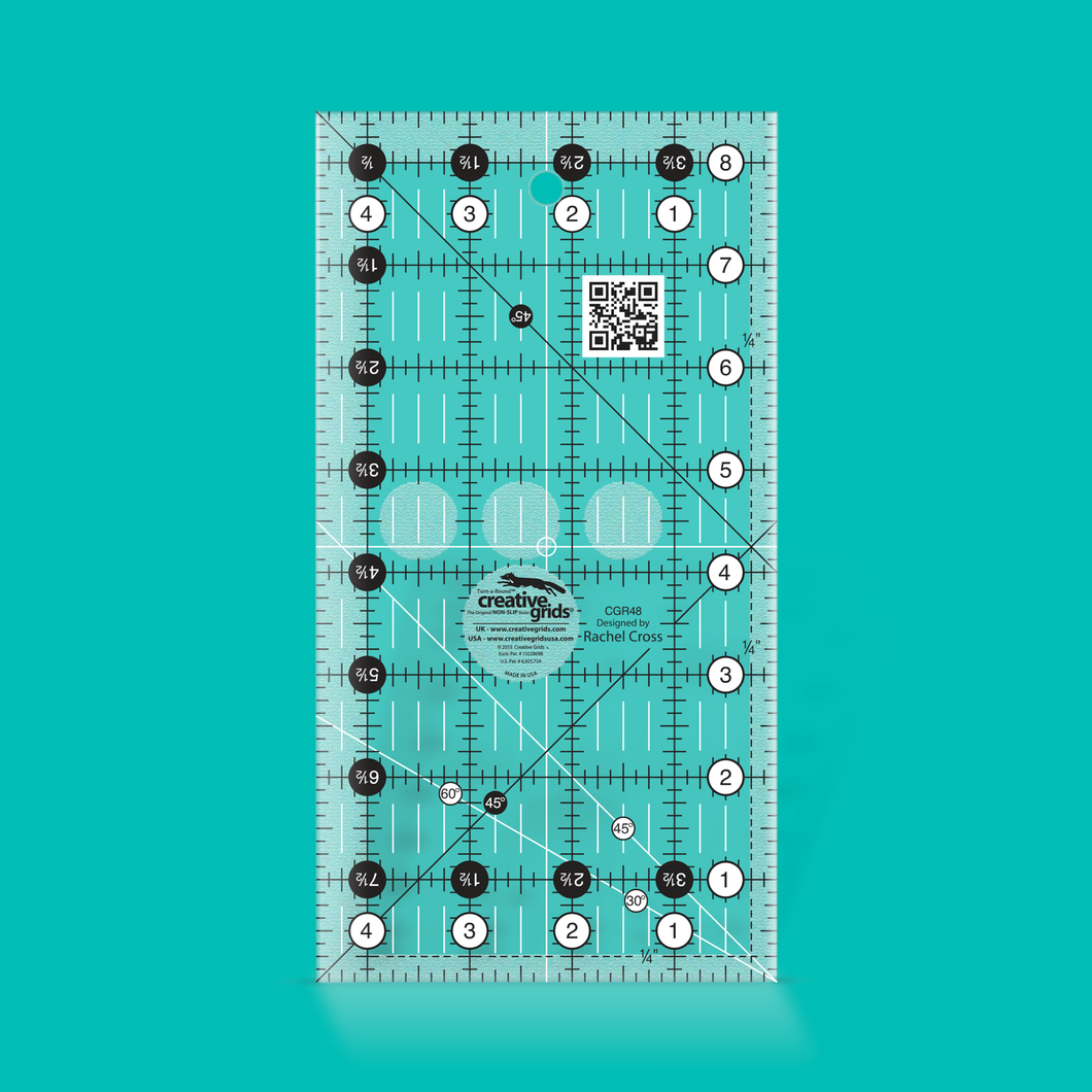 Creative Grids Non Slip Quilt Ruler: 4-1/2in x 8-1/2in (CGR48)