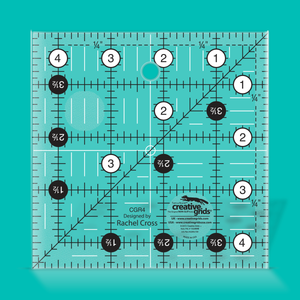 Creative Grids Non Slip Quilt Ruler: 4-1/2in Square (CGR4)
