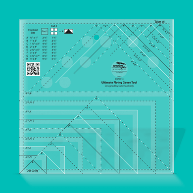 Creative Grids Non Slip Quilt Ruler: Ultimate Flying Geese Tool (CGRDH4)