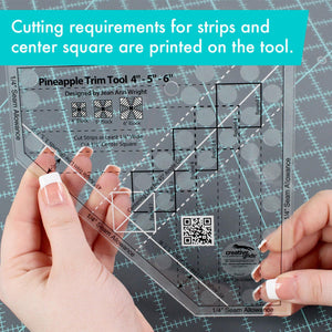 Creative Grids Pineapple Trim Tool Mini Quilt Ruler