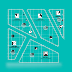 Creative Grids Itty-Bitty Eights Square Ruler 6in x 6in