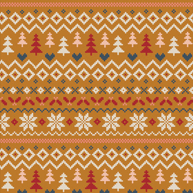 *Closeout Sale* Art Gallery Fabrics, Cozy & Magical, Warm & Cozy Caramel, per half-yard